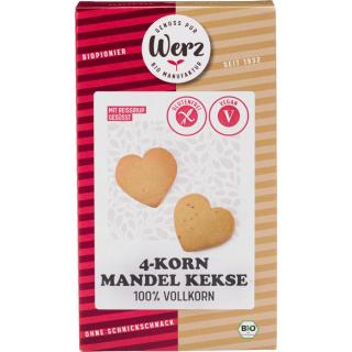 BIO 4-Korn Vollkorn Mandel Kekse
