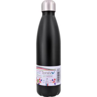Edelstahl Thermoflasche schwarz 0,5l