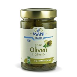 BIO Grüne Oliven in Olivenöl